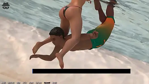 Stepbro Having Fun With His Stepsister In The Beach