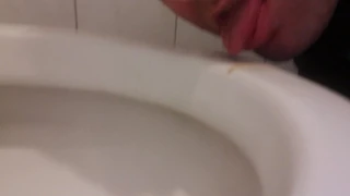 Licking the toilet