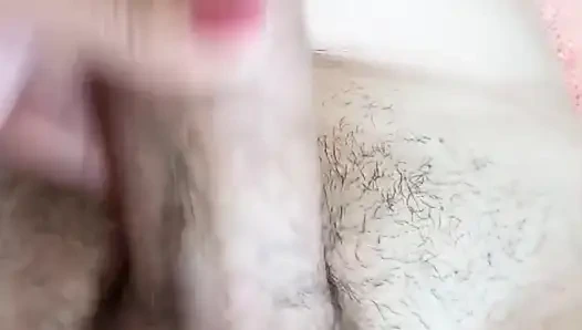 Asian Red Nails Bandaged Underneath Handjob - Close-Up Glans & Balls Tease + Creamy Belly Cum POV