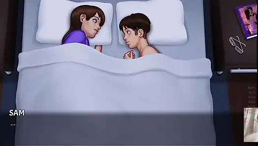 Orta yaşlı seksi üvey anne bunu beklemiyordu!! Büyük memeli üvey anne geceleri yatakta sikiliyor