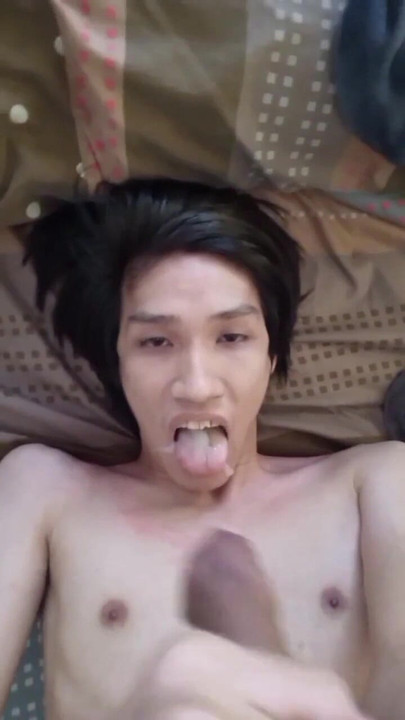 Epic moment from "FagTeetajet Thai Gay Drinking my own cum, cumming in my face"