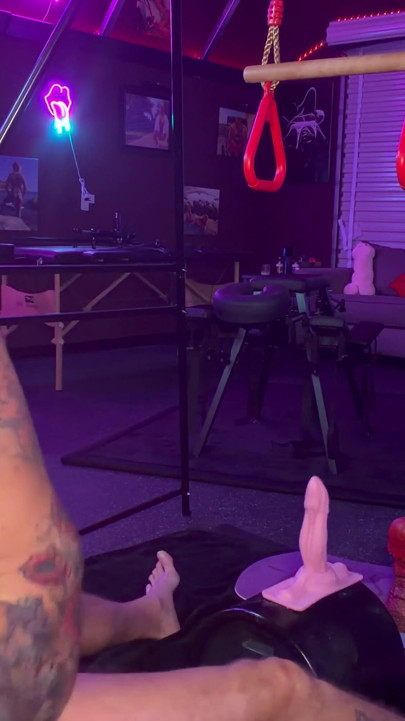 Hot Blonde Rides her Motorbunnywhile Her Mna Watches | Clip 3