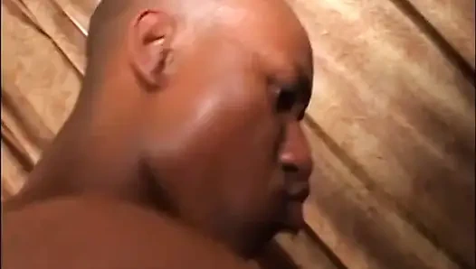 Büyük siyah penisin üzerinde güzel siyah minyon