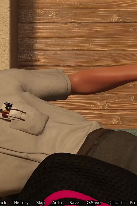 Sexbot Steph Route #2 - Animated Sex Game - the Mixed Hottie Gives a Blowjob by the Hot Tub