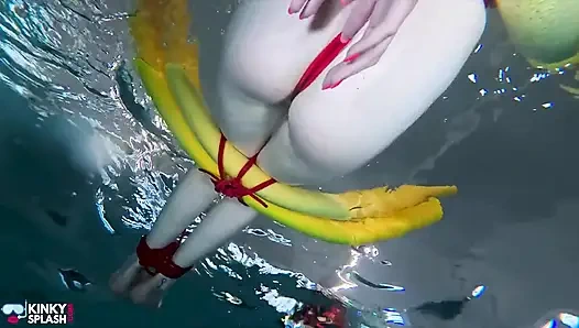 Bratty Lucy's Wet Punishment: Rope, Clamps & Noodles