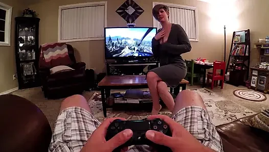 Sucking His Cock Dry While He Plays Ps4