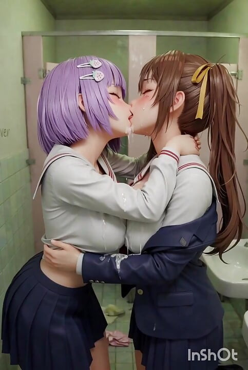 Uczennica całuje kompilację anime Cosplay