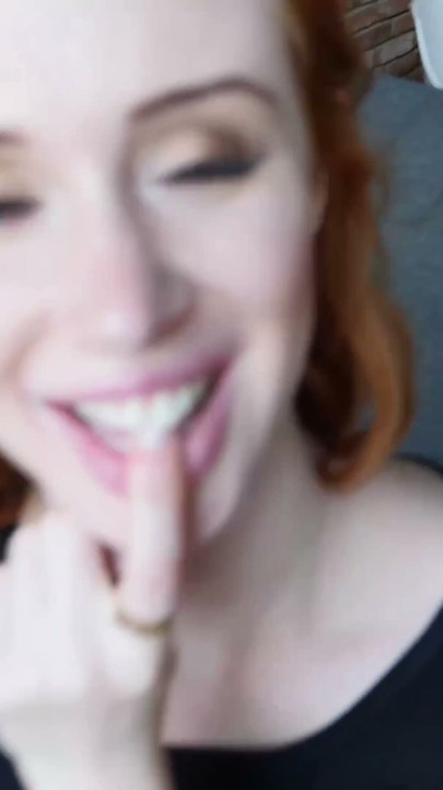 Hot redhead teen Lenina Crowne gets fucked in her black mini dress and gets creampied | Clip 2