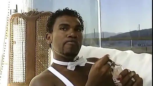 Black toy boy has some white sluts to please and to bang