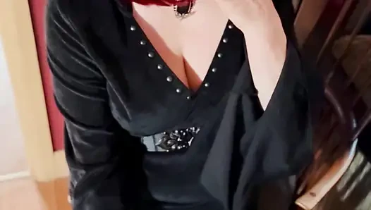 This Goth Loves to Dangle Her cigarette - Tina Snua Smoking A Cigarette With Lots Of Dangles
