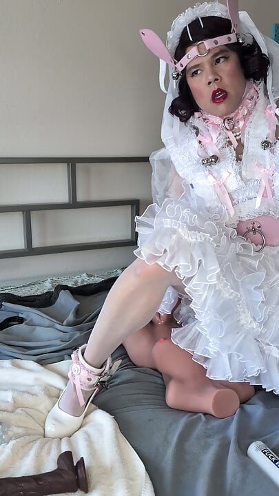 Sissy Bride Riding Her Doll