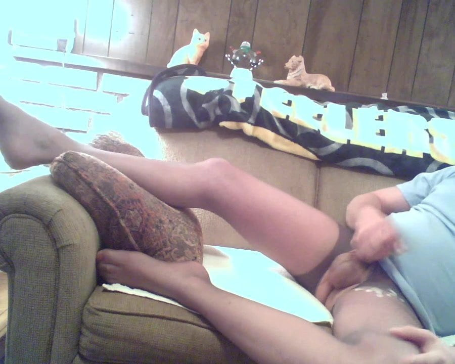 Pantyhose Play with cum