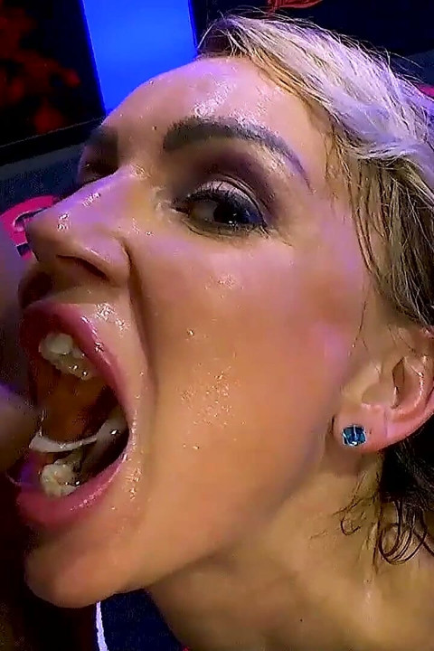 Blonde MILF Swallows Loads in Wild Ggg Bukkake