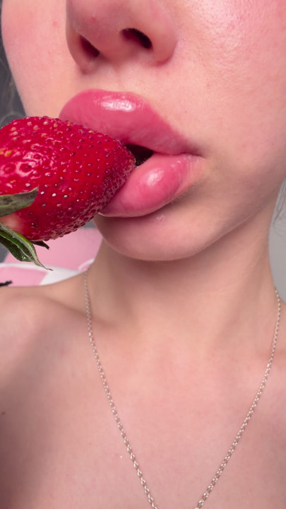 Licking Every Drop Off This Juicy Berry