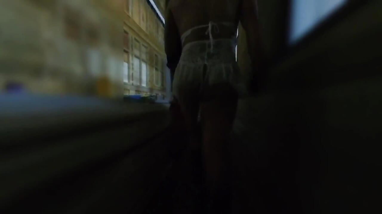 Walking in Public with Butt Plug and Cum Filed Condom, Caught by so Many on Public Roads