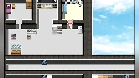 Шлюшка с розовой задницей показывает свои огромные сиськи и шлюховатые тела Mina - хентай геймплей