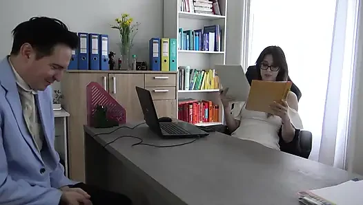 The new job with the dominant boss!