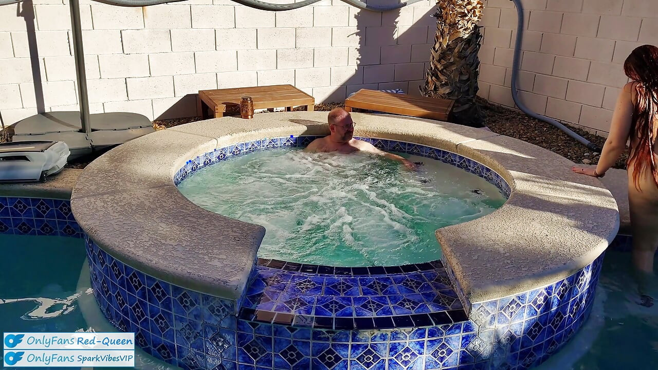 Outdoor Hot Tub Threesome