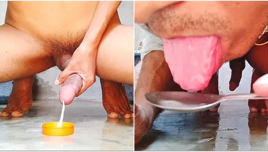 Hot Cumshot And Eating My Own Cum