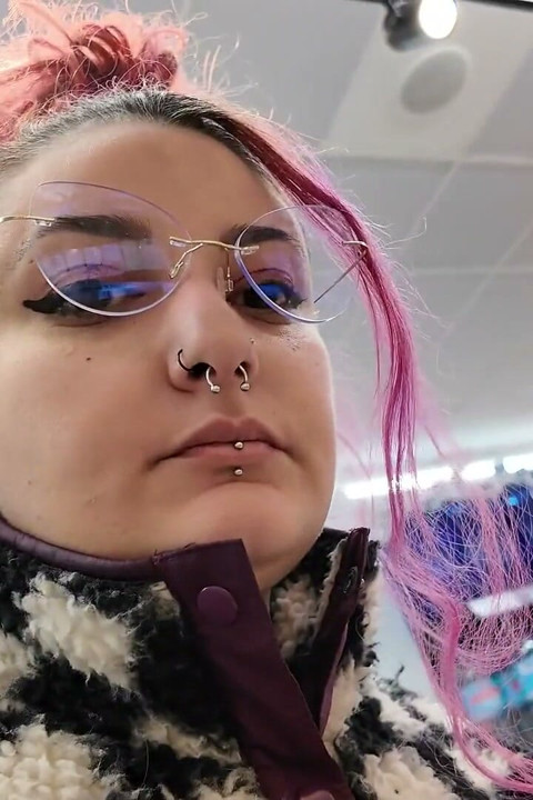 Plump Chick Burps at the Supermarket Embarrassing Public Display