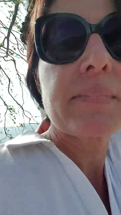 Julie splashes on busy street