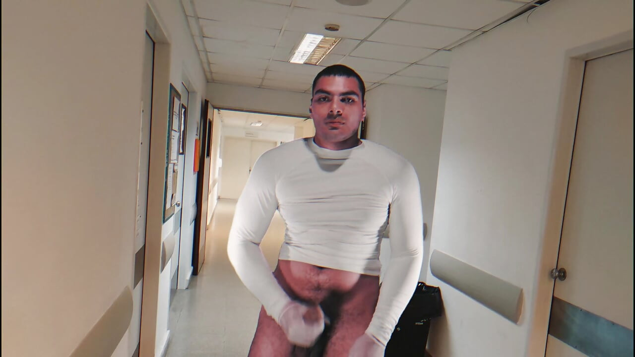 "Doing Things" in the Hospital - Sexy Gentleman Number One Having Fun - Masturbation Until Finish