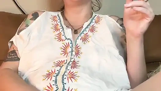 Rauchende fetisch-MILF-masturbation