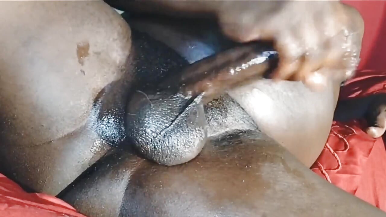 Wanking My Black Cock Huge Loud Moaning Cumshot