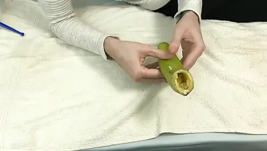 Homemade Banana Toy for Orgasm and Cum