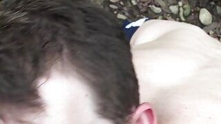 Johnnie Lover Gets Caught Sucking Nathan Seaberry's Dick On Public Trail Outdoors POV