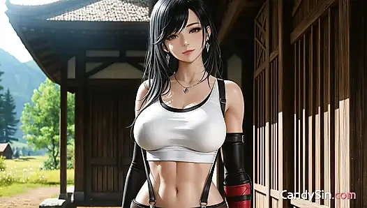 Tifa'nın kendi göğüslerini 3 boyutlu olarak nasıl su basmış olduğunu görmelisin! AI Generated