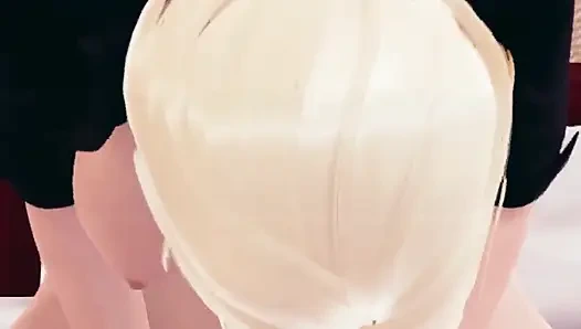 Blonde Teacher Teaches Student with Big Cock a Lesson