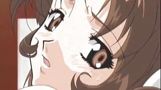 Naakte anime -babe wordt geplaagd en gepord