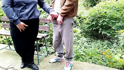 Hot mature stepmom gets cum on her tight big ass