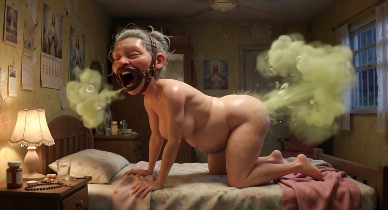 90 Year Old Granny Farting Loud & Smelly in Bedroom