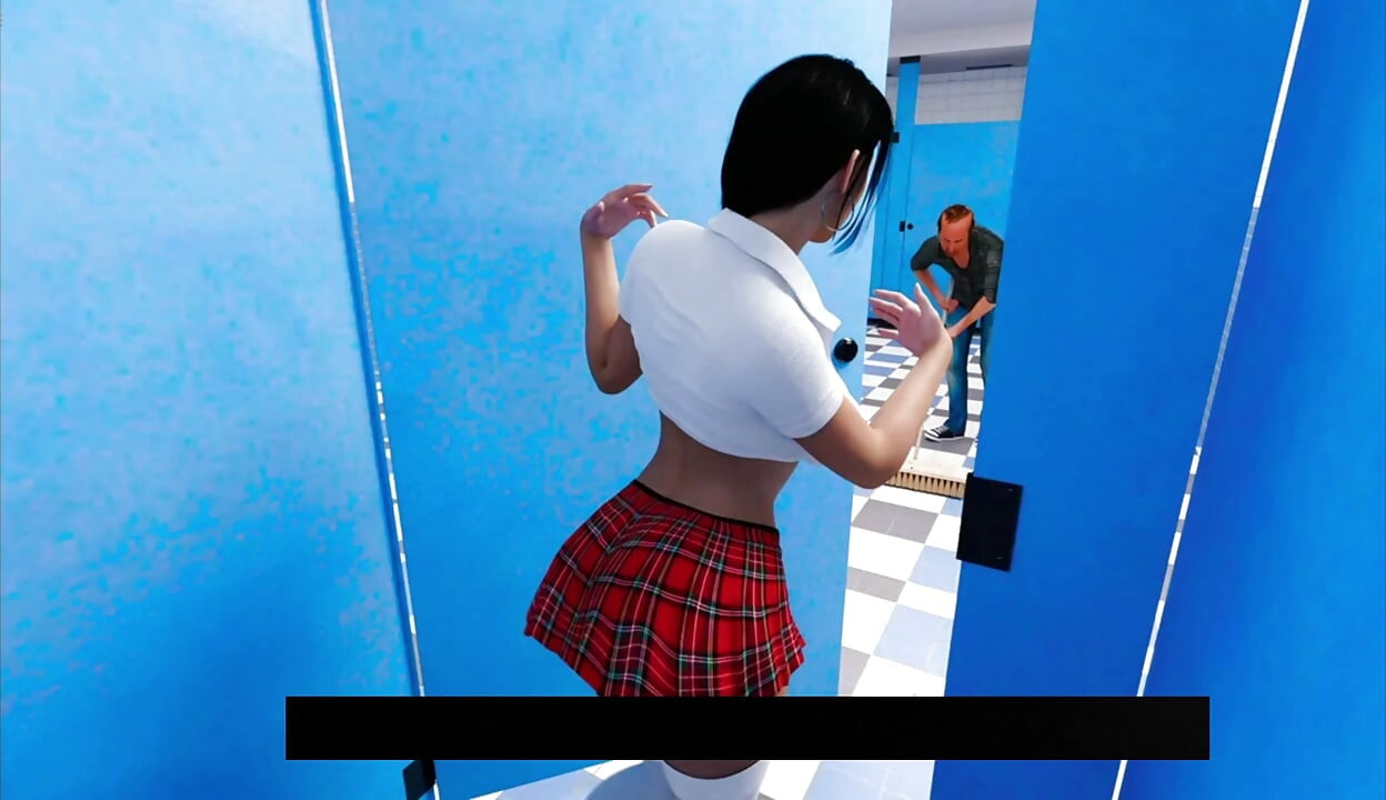 Sexy 18 Plus School Girl Showing Boobs Cleavage And Pussy To Cleaner Guy In Toilet