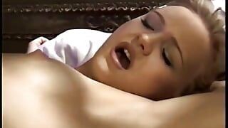 Sexy blonde girl gets fucked by her husband in the morning