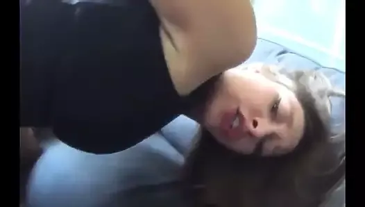 Russian slut tore an anal huge member, this even look hurt