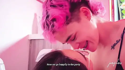 BIRAZ EMMEK! Partiden önce. Alexa Pink'in vajinası çok lezzetli