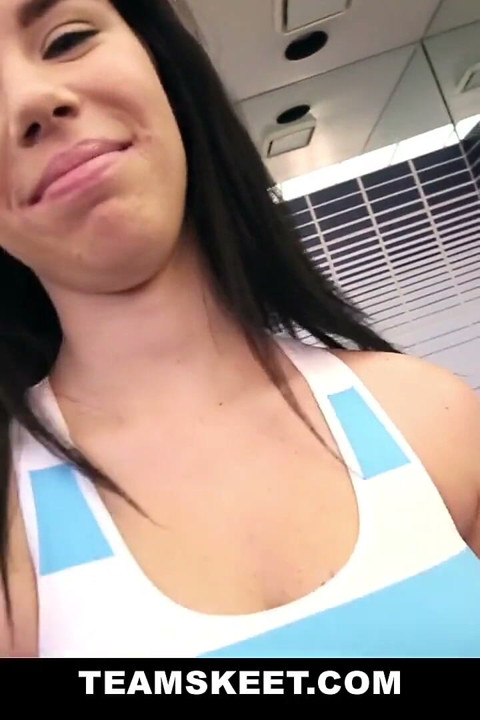 Horny teen Brooklyn Rose bangs stranger in bathroom