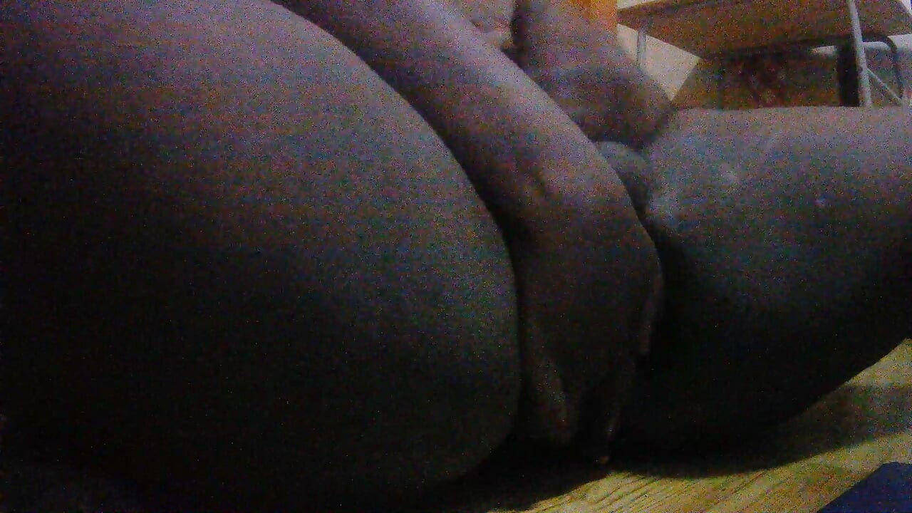 showing my natural boobs, dick and jerking it and playing with the big fat ass
