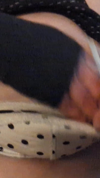 Fat amab NB plays with her titties in bra | Clip 1