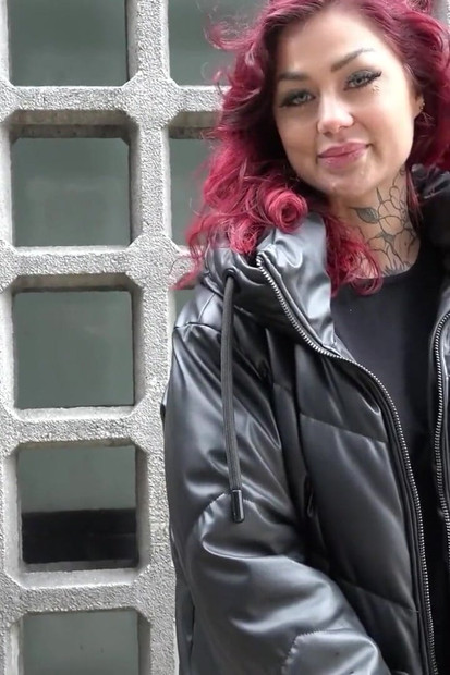 Redhead teen Ria Red pickup and casting fuck in Berlin