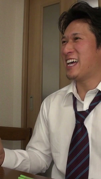 Japanese milf slut gives her cunt to her husband's coworker at dinner time! | Clip 2