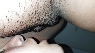 My submissive girl kneels in front of me and licks my clit to a shaking orgasm - Lesbian-illusion