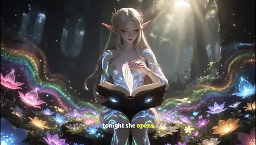 AI - Серебряный сад - интимный эльф перед сном, история, глава 1 - EN