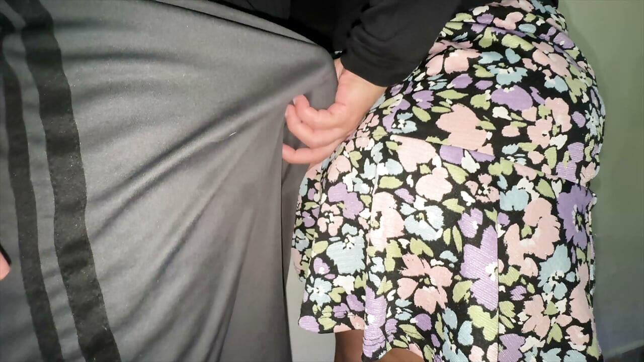 She Grabs the Penis of a Stranger with a Huge Erection.