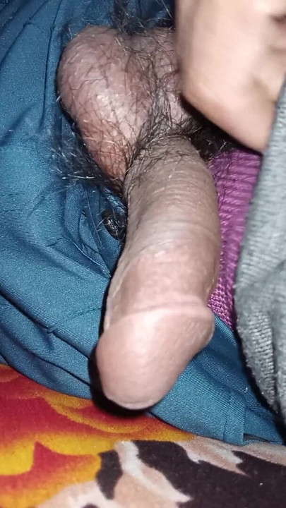 Long haired panis hand job