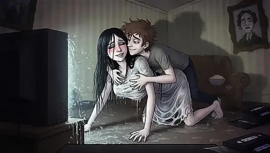 Beautiful Horror Girl Crawled Out of My TV
