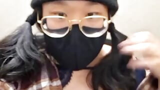 Asian Sissy in Sisters Lingerie